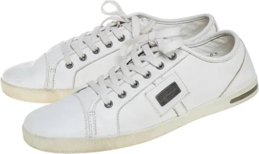 Dolce & Gabbana Pre-owned Leather sneakers White Dames