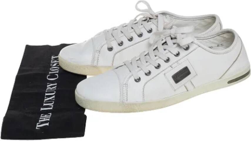 Dolce & Gabbana Pre-owned Leather sneakers White Dames