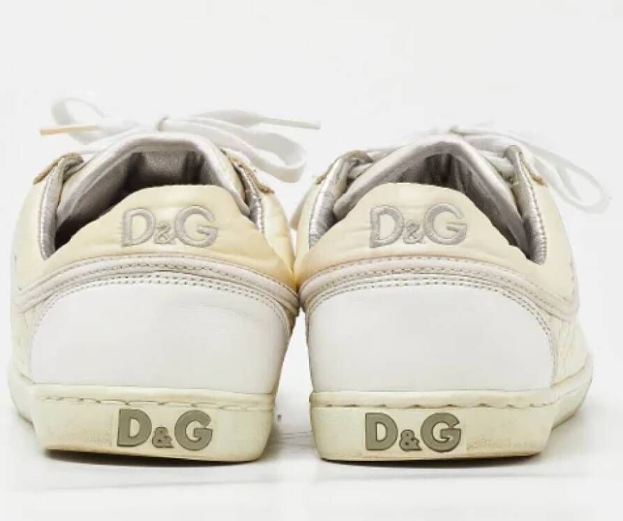 Dolce & Gabbana Pre-owned Leather sneakers White Heren