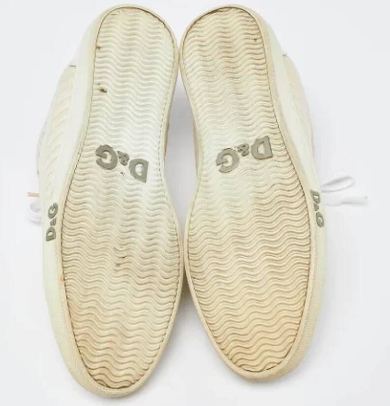 Dolce & Gabbana Pre-owned Leather sneakers White Heren