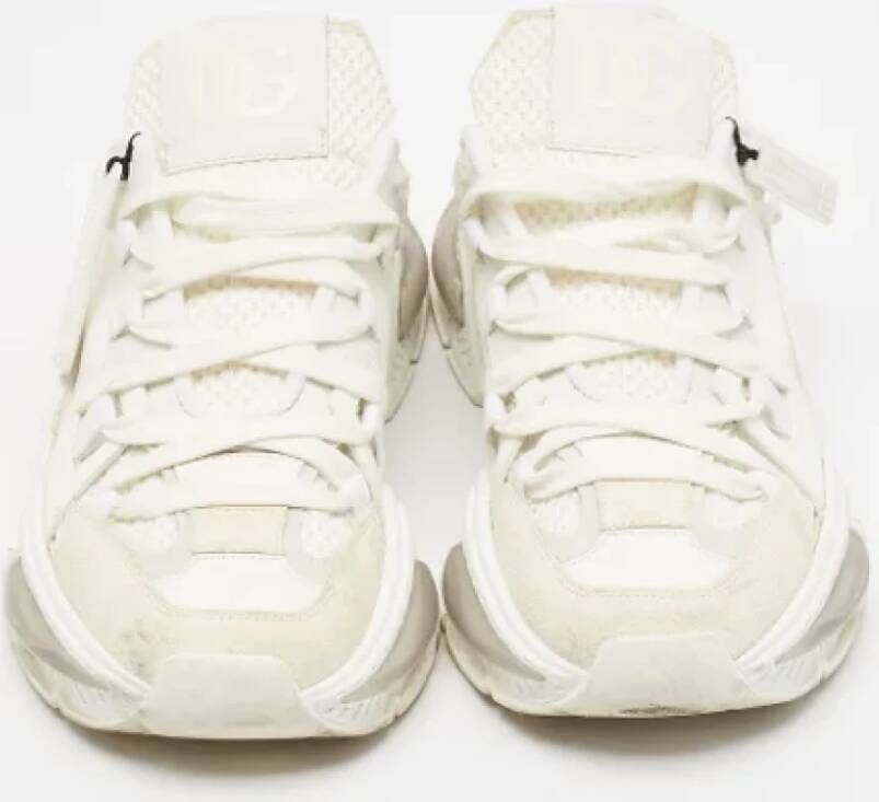 Dolce & Gabbana Pre-owned Leather sneakers White Heren