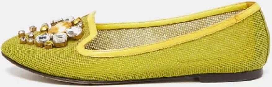 Dolce & Gabbana Pre-owned Mesh flats Yellow Dames