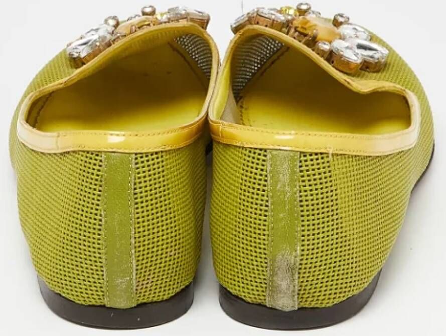 Dolce & Gabbana Pre-owned Mesh flats Yellow Dames