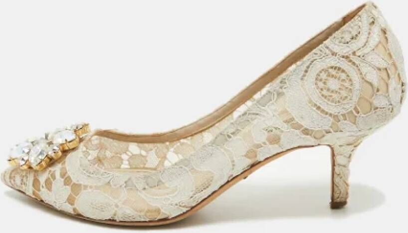 Dolce & Gabbana Pre-owned Mesh heels White Dames