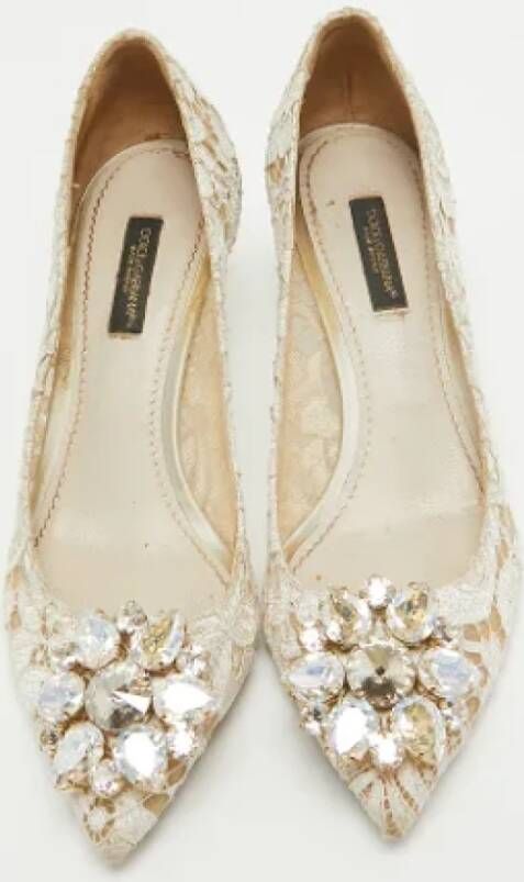 Dolce & Gabbana Pre-owned Mesh heels White Dames