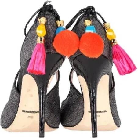 Dolce & Gabbana Pre-owned Raffia heels Gray Dames