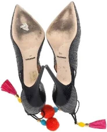 Dolce & Gabbana Pre-owned Raffia heels Gray Dames