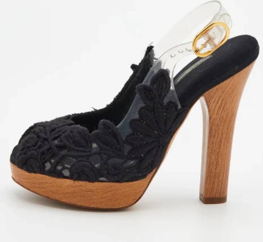 Dolce & Gabbana Pre-owned Raffia sandals Black Dames