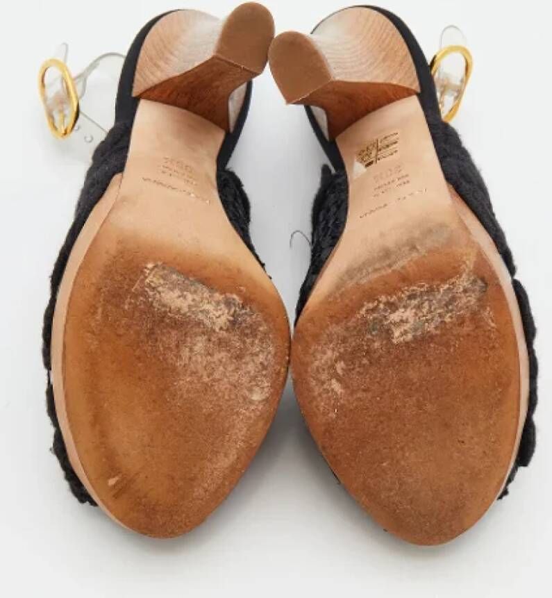 Dolce & Gabbana Pre-owned Raffia sandals Black Dames