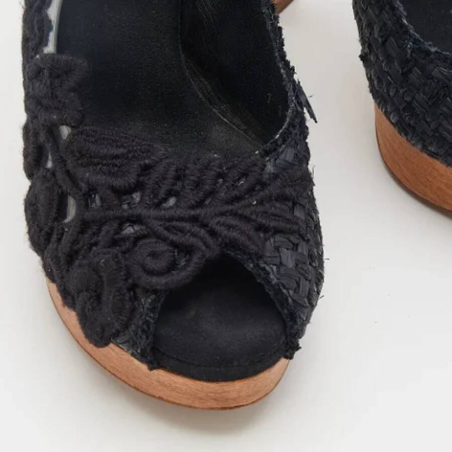 Dolce & Gabbana Pre-owned Raffia sandals Black Dames