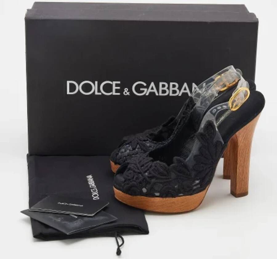 Dolce & Gabbana Pre-owned Raffia sandals Black Dames