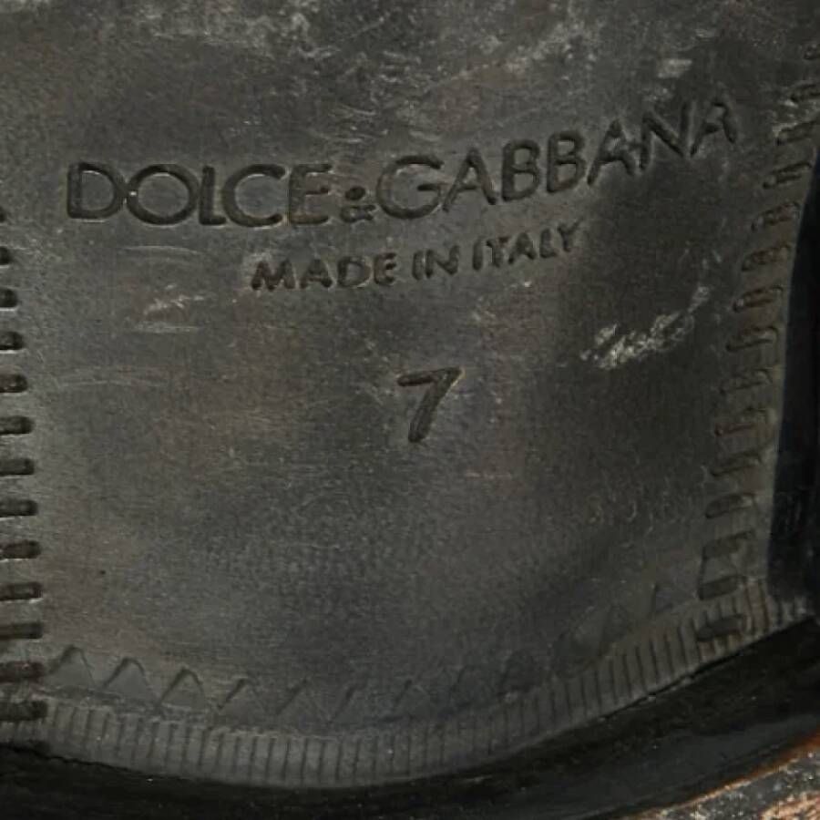 Dolce & Gabbana Pre-owned Satin flats Blue Dames