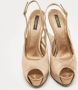 Dolce & Gabbana Pre-owned Satin heels Brown Dames - Thumbnail 3