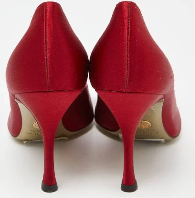 Dolce & Gabbana Pre-owned Satin heels Red Dames