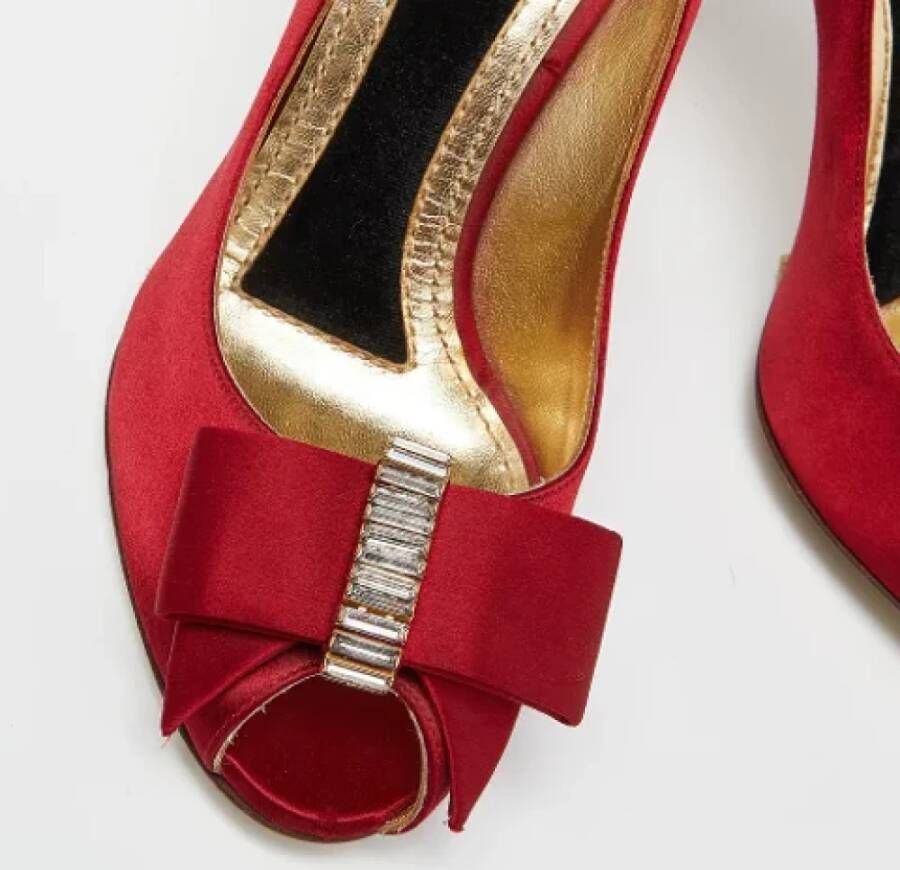 Dolce & Gabbana Pre-owned Satin heels Red Dames