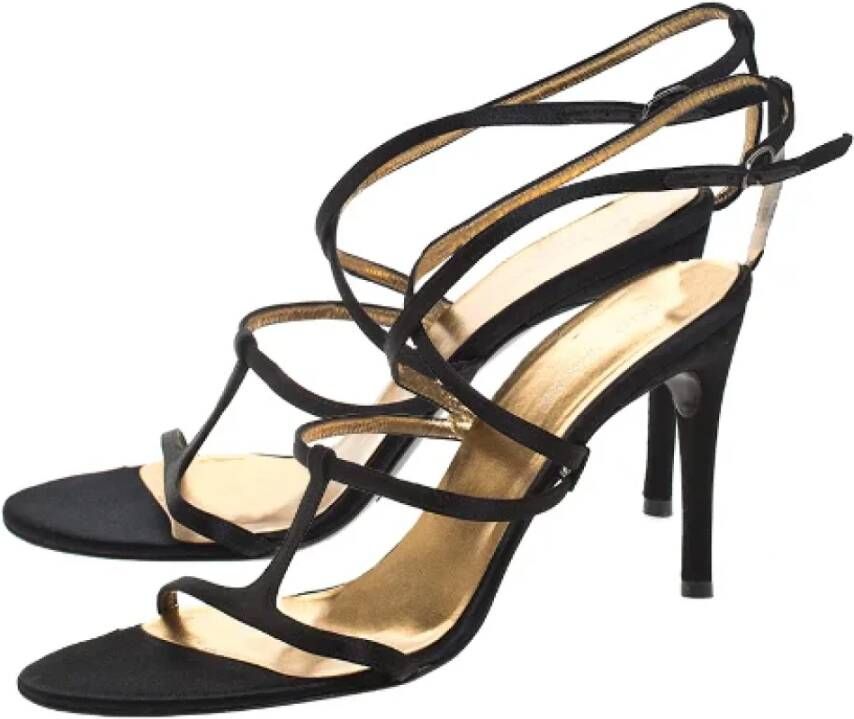 Dolce & Gabbana Pre-owned Satin sandals Black Dames