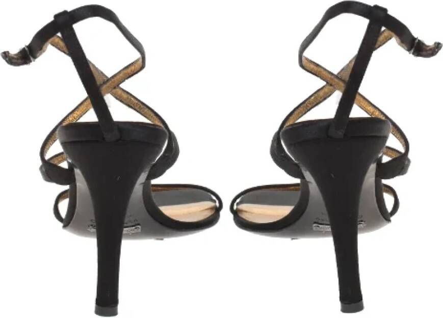 Dolce & Gabbana Pre-owned Satin sandals Black Dames