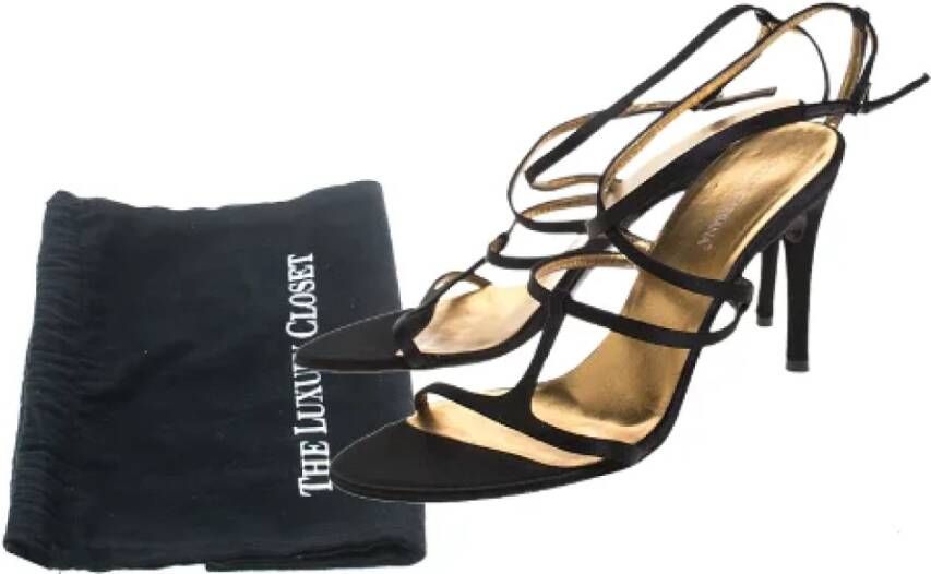 Dolce & Gabbana Pre-owned Satin sandals Black Dames