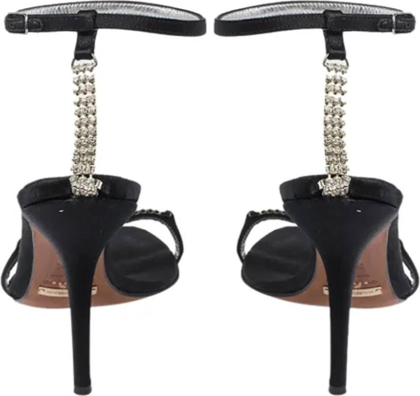 Dolce & Gabbana Pre-owned Satin sandals Black Dames