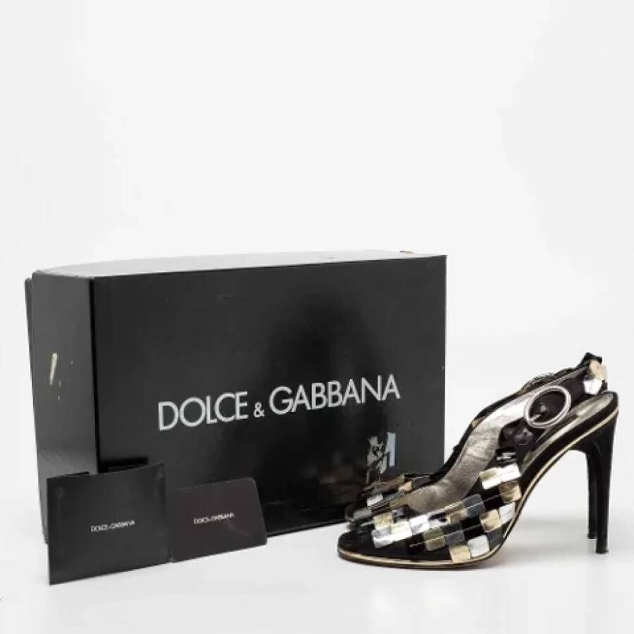 Dolce & Gabbana Pre-owned Satin sandals Black Dames