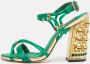 Dolce & Gabbana Pre-owned Satin sandals Green Dames - Thumbnail 2