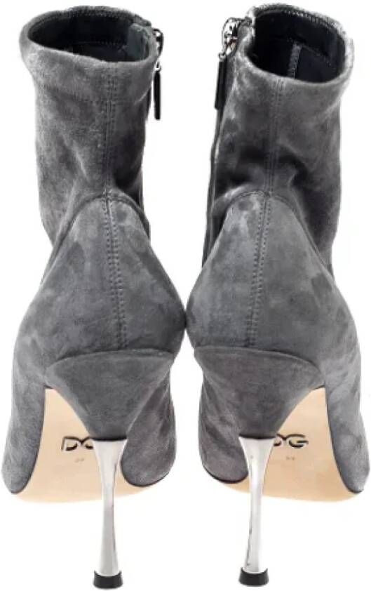 Dolce & Gabbana Pre-owned Suede boots Gray Dames