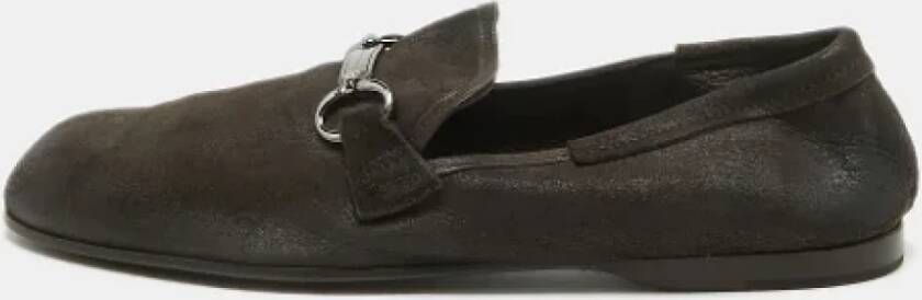 Dolce & Gabbana Pre-owned Suede flats Brown Heren
