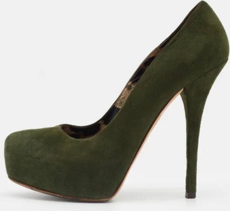 Dolce & Gabbana Pre-owned Suede heels Green Dames