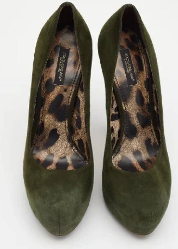 Dolce & Gabbana Pre-owned Suede heels Green Dames