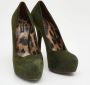 Dolce & Gabbana Pre-owned Suede heels Green Dames - Thumbnail 4