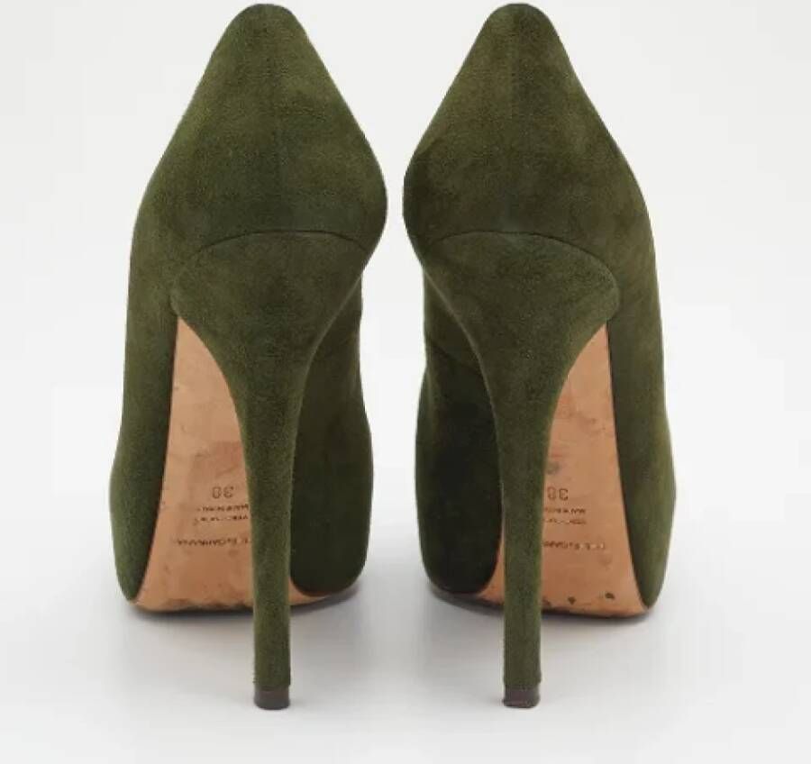 Dolce & Gabbana Pre-owned Suede heels Green Dames