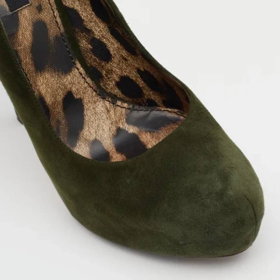 Dolce & Gabbana Pre-owned Suede heels Green Dames