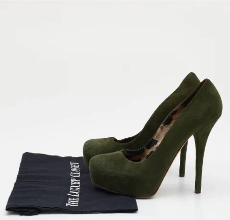 Dolce & Gabbana Pre-owned Suede heels Green Dames