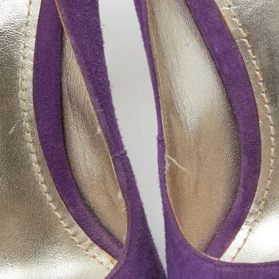 Dolce & Gabbana Pre-owned Suede heels Purple Dames