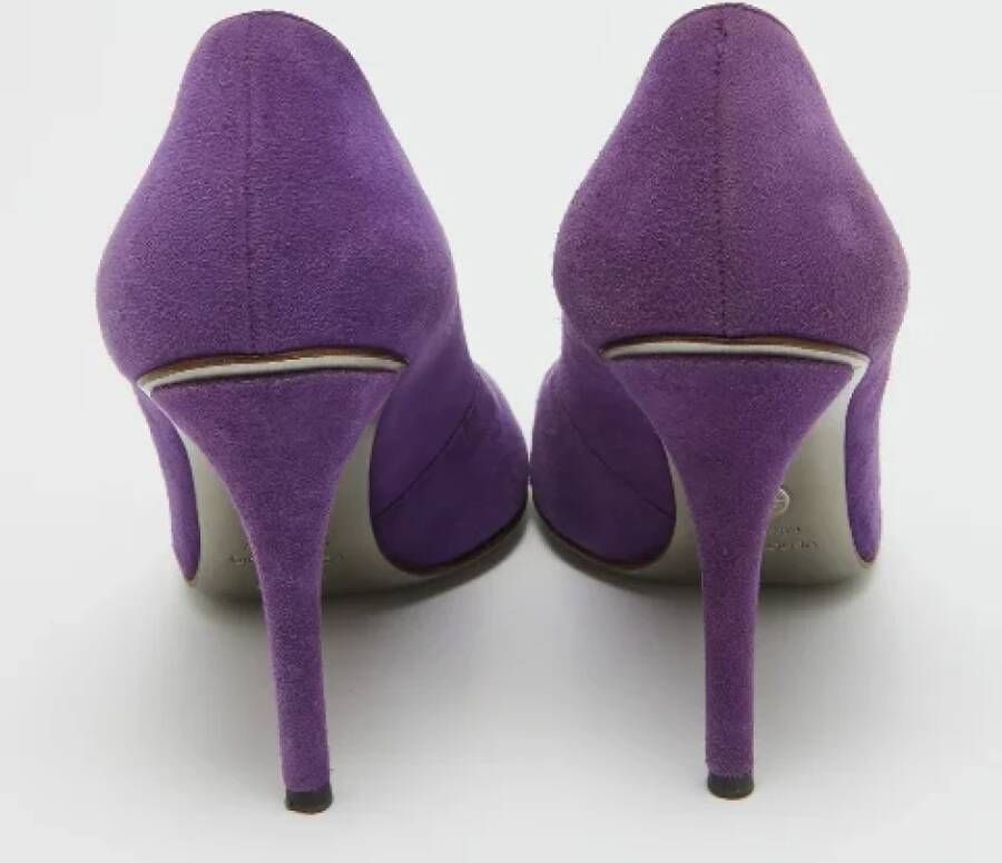 Dolce & Gabbana Pre-owned Suede heels Purple Dames