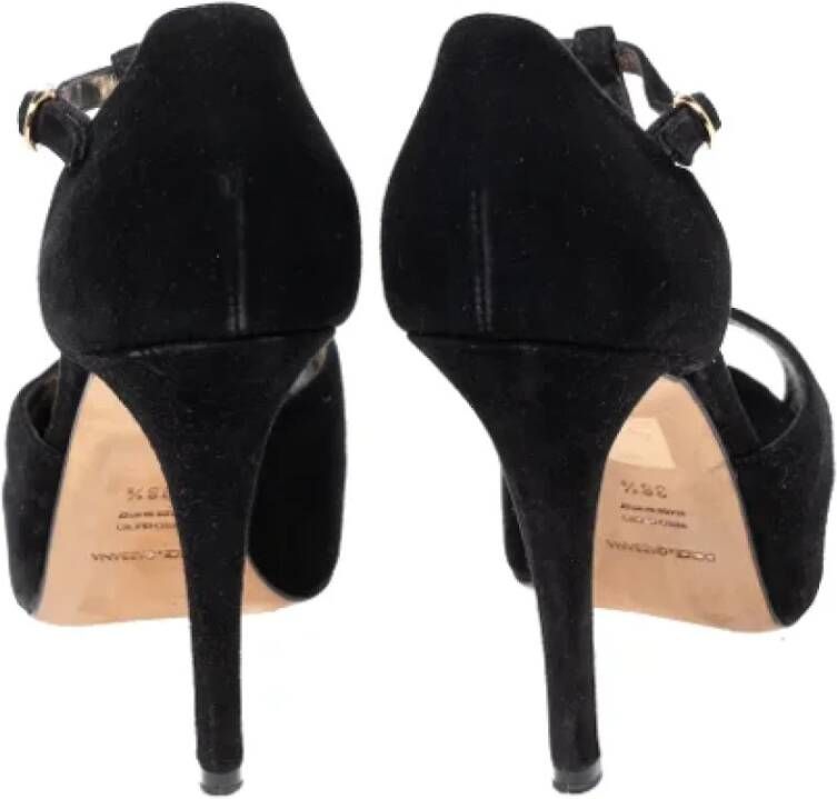 Dolce & Gabbana Pre-owned Suede sandals Black Dames