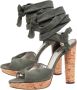 Dolce & Gabbana Pre-owned Suede sandals Green Dames - Thumbnail 3