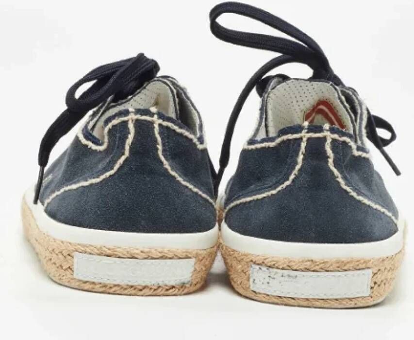Dolce & Gabbana Pre-owned Suede sneakers Blue Dames