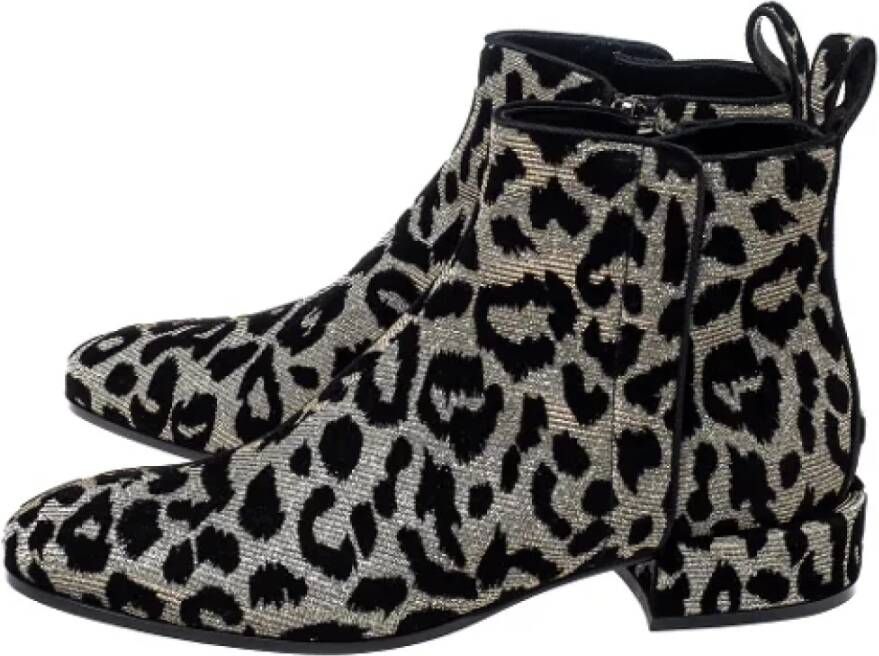 Dolce & Gabbana Pre-owned Velvet boots Black Dames