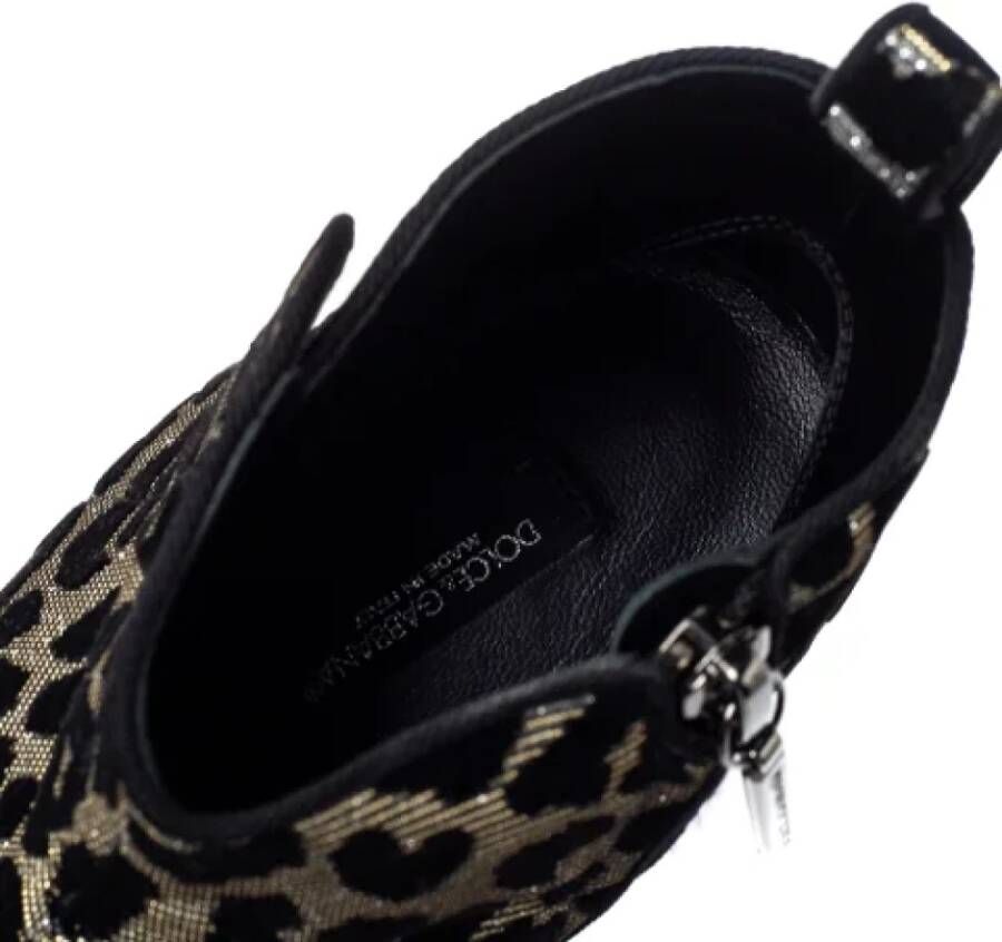 Dolce & Gabbana Pre-owned Velvet boots Black Dames