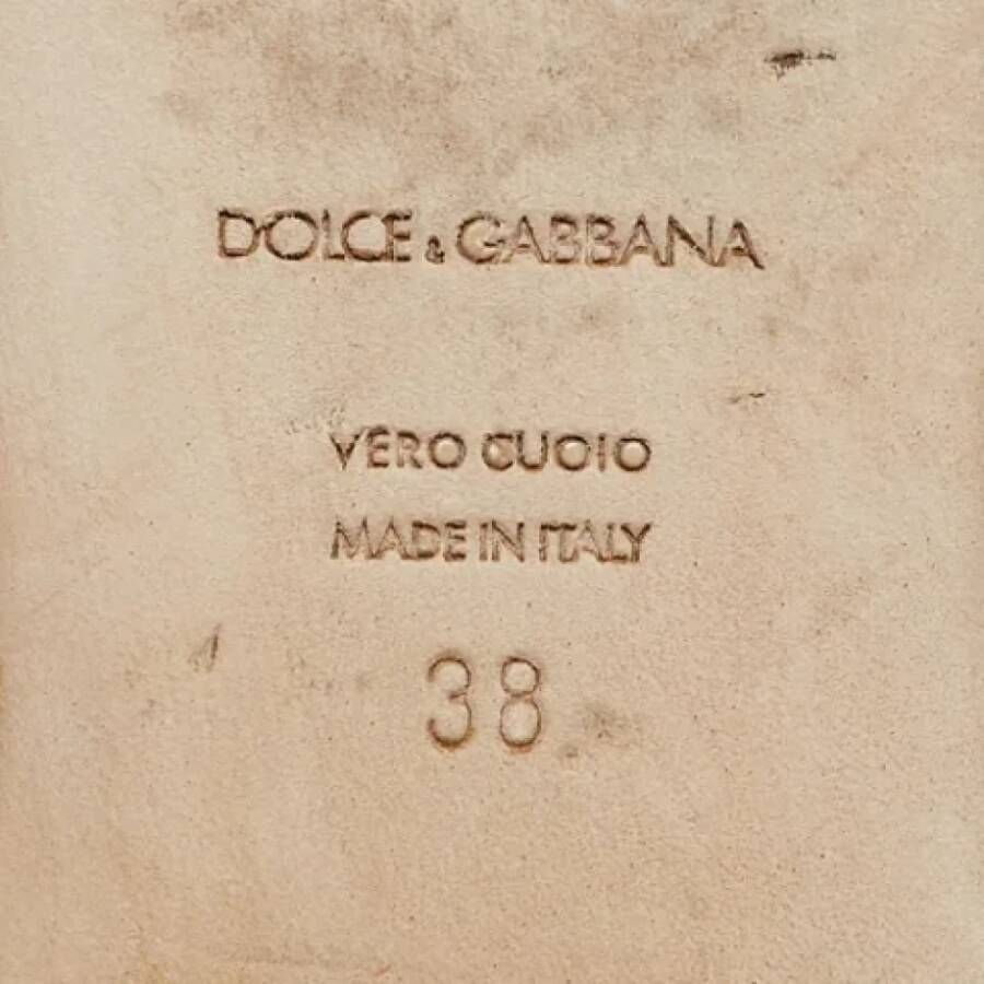Dolce & Gabbana Pre-owned Velvet flats Black Dames