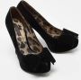 Dolce & Gabbana Pre-owned Velvet heels Black Dames - Thumbnail 4
