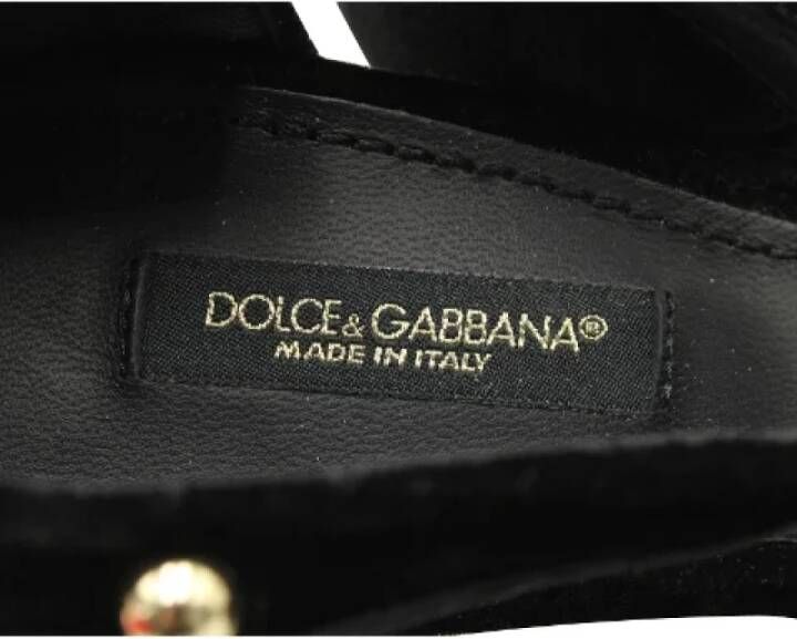 Dolce & Gabbana Pre-owned Velvet heels Black Dames