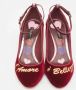 Dolce & Gabbana Pre-owned Velvet heels Red Dames - Thumbnail 3