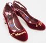 Dolce & Gabbana Pre-owned Velvet heels Red Dames - Thumbnail 4