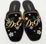 Dolce & Gabbana Pre-owned Velvet mules Black Dames - Thumbnail 3