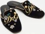 Dolce & Gabbana Pre-owned Velvet mules Black Dames - Thumbnail 4