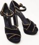 Dolce & Gabbana Pre-owned Velvet sandals Black Dames - Thumbnail 4