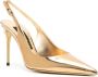 Dolce & Gabbana Gouden Metalen Monogram Leren Pumps Yellow Dames - Thumbnail 2