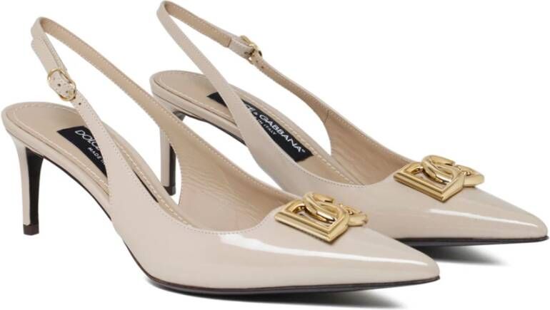 Dolce & Gabbana Bruine Hakken Schoenen Beige Dames